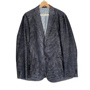 James Campbell Corduroy Sport Coat Size Large (40R) Black Patch Pocket Blazer